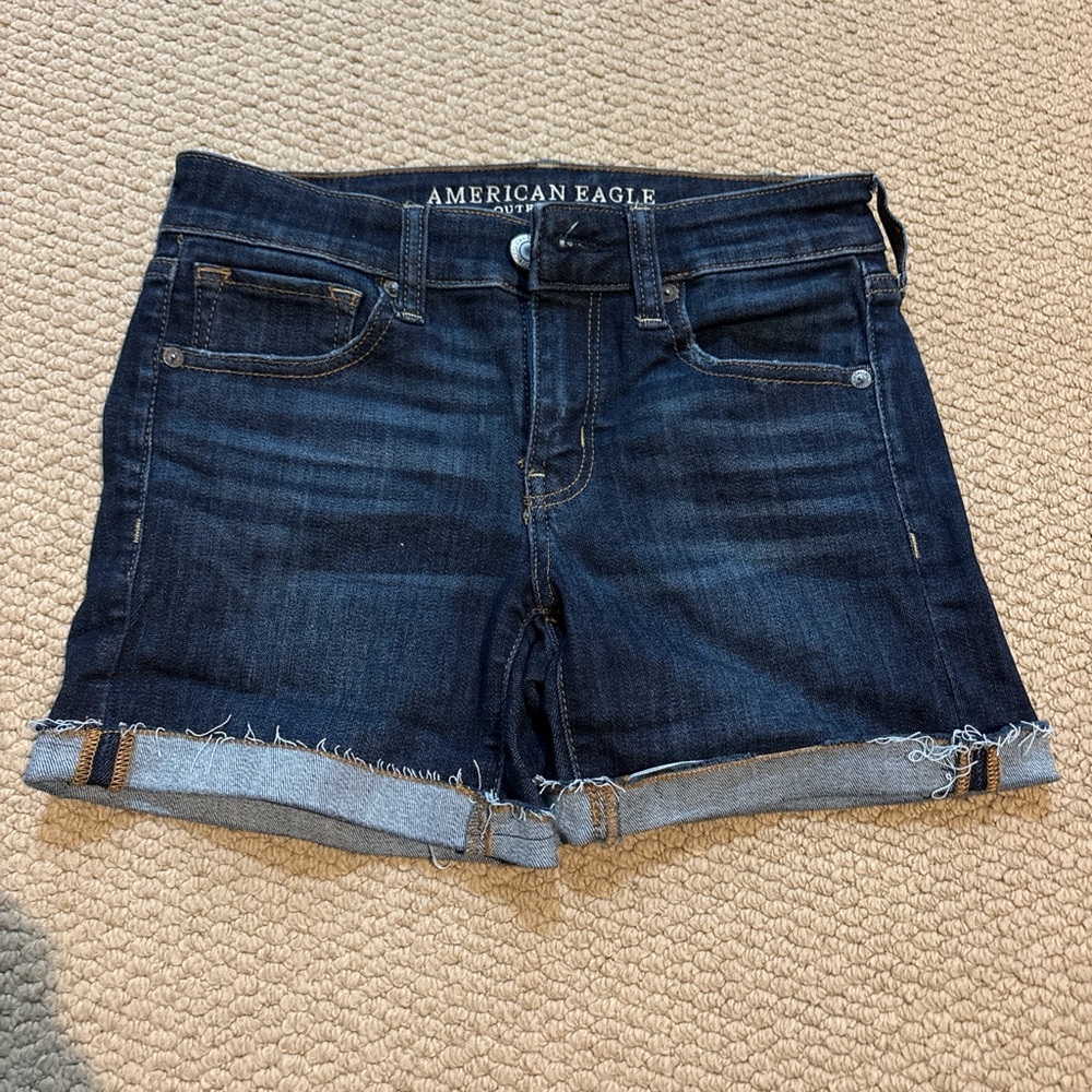 American Eagle Outfitters Women's Dark Wash Jean Shorts